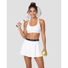 image:imageStelle Women Skort High Waisted Tennis Skirt with Pockets Athletic Skorts for Sports Running Pickleball SkaterWhite