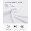 image:imageStelle Womens Workout Tops Short Sleeve Seamless Moisture Wicking Yoga Tees  Meamless FabricQuickDryingMesh VentilationSlimFit SilhouetteRaglan SleevesFor RunningTennis And Gym WorkoutAwhite