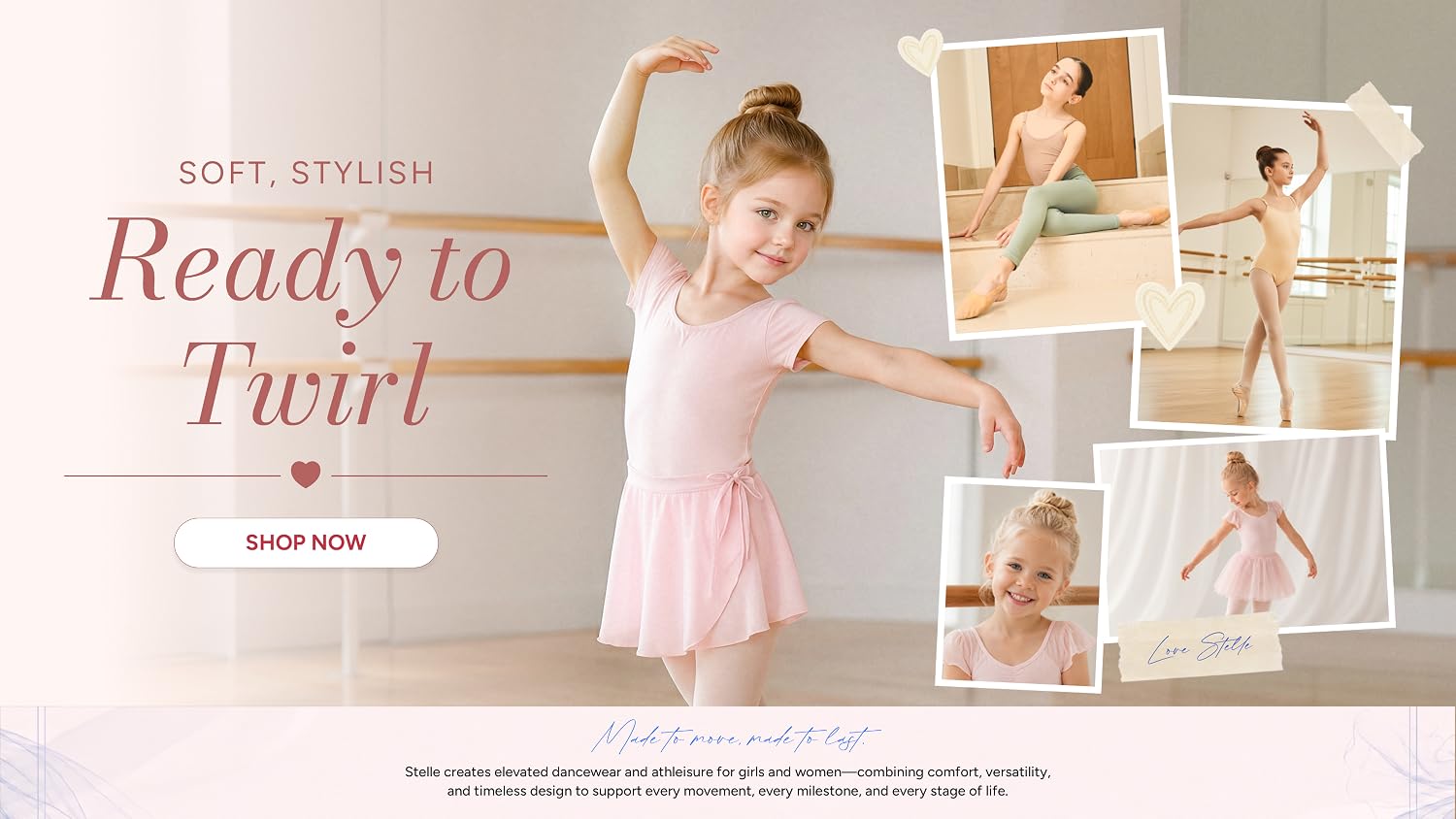 Stelle Athletica | MOVE. PLAY. GROW. – Soft Stylish Dance Activewear for Girls & Women