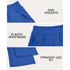 image:imageGirls Wideleg Fleece SweatpantsSoft with Front Pockets Warm Loose FitCobalt Blue