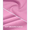image:imageGirls Wideleg Fleece SweatpantsSoft with Front Pockets Warm Loose FitPink