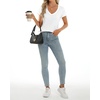 image:imageStelle Womens Modal Soft T Shirts Short Sleeve V Neck Basic Tee  Breathable fabric Loose Fit Lightweight Layering essential Streetwear Summer OutfitsWhite