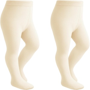 image:imageStelle Toddler Girls Tights Baby Cable Knit Stockings Thick Cotton Legging  Thick Cotton Legging Winter Warm Pantyhose Footed Thermal Ribbed Sweater Panty Hose Under Dress 3 Pairs 1218 Months2packivory