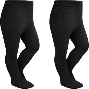 image:imageStelle Toddler Girls Tights Baby Cable Knit Stockings Thick Cotton Legging  Thick Cotton Legging Winter Warm Pantyhose Footed Thermal Ribbed Sweater Panty Hose Under Dress 3 Pairs 1218 Months2packblack