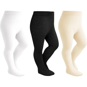 image:imageStelle Toddler Girls Tights Baby Cable Knit Stockings Thick Cotton Legging  Thick Cotton Legging Winter Warm Pantyhose Footed Thermal Ribbed Sweater Panty Hose Under Dress 3 Pairs 1218 MonthsBlackwhiteivory