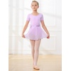 image:imageStelle Girls Ballet Leotards Toddler Dance Combo with Skirt and Tights  Crew neck Removable ballet skirt Durable footed tights Fully lined front High elasticity amp durable Breathable1purple
