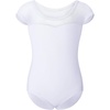image:imageStelle Girls Ballet Leotards Cotton Mesh Cap Sleeve for Dance Class  Breathable cotton Mesh shoulders Inner lining Ballet Dance Gymnastics Toddler Little Big Kids Performance BallerinaWhite Mesh Cap Sleeves