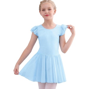 image:imageStelle Ballet Leotards for Girls Dance Leotard with Skirt Kids Dance Dress  Ballet Dress for Toddler Girls Ruffle Sleeve Chiffon Skirt Dance Costume for Performances Birthday Party Daily Wear2blue