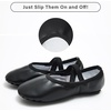 image:imageStelle Ballet Shoes for Girls Soft Leather Dance Slippers Ballerina Shoes  Full suede sole Nodrawstring Easy on and off Comfortable fit Beginner friendly Ballet practice and performanceBlack