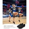 image:imageStelle Cheer Shoes Women Cheerleading Dance Sneakers  Leather and Breathable Knit Mesh Upper Lightweight Athletic Shoes for Cheer Competition Training and PracticeBlack