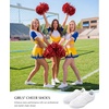 image:imageStelle Cheer Shoes Women Cheerleading Dance Sneakers  Leather and Breathable Knit Mesh Upper Lightweight Athletic Shoes for Cheer Competition Training and PracticeWhite