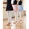 image:imageStelle Footless Dance Tights for Girls Ballet Kids Toddler 2T15Y  Multiple Colors No Feet High Waist Stretch Opaque Coverage Soft Stockings Teen amp Youth Pantyhose Ballerina GymnasticsWhite