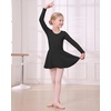 image:imageStelle Girls Ballet Leotards Dance Outfits with Skirt and Footed Tights  Crew neck Removable ballet skirt Durable footed tights Fully lined front High elasticity amp durable Breathable04blacklong Sleeve