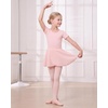 image:imageStelle Girls Ballet Leotards Dance Outfits with Skirt and Footed Tights  Crew neck Removable ballet skirt Durable footed tights Fully lined front High elasticity amp durable Breathable01ballet Pink