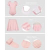 image:imageStelle Girls Ballet Leotards Dance Outfits with Skirt and Footed Tights  Crew neck Removable ballet skirt Durable footed tights Fully lined front High elasticity amp durable Breathable01ballet Pink