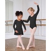 image:imageStelle Girls Ballet Leotards Dance Outfits with Skirt and Footed Tights  Crew neck Removable ballet skirt Durable footed tights Fully lined front High elasticity amp durable Breathable04blacklong Sleeve