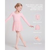 image:imageStelle Girls Ballet Leotards Dance Outfits with Skirt and Footed Tights  Crew neck Removable ballet skirt Durable footed tights Fully lined front High elasticity amp durable Breathable04ballet Pinklong Sleeve