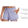 image:imageStelle Womens 2 in 1 Running Shorts Gym Athletic Shorts with Zip Pockets  High Waisted 2 in 1 Athletic Shorts Supportive Liner BuiltIn Pockets Running Workout Gym TrainingPurple Haze