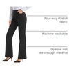 image:imageStelle Womens Bootcut Stretch Dress Work Pants Slacks with Pockets Pull On  Business Casual Office Slacks 4Way Stretch NonSeeThrough Fabric Front Pockets 283032 Inseam OptionsBlack