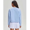 image:imageStelle Womens Cropped Crewneck Sweatshirt Relaxed Fit Casual Everyday  Soft lining Ribbed cuffs Lightweight warmth Layering essential Lounge Travel StreetwearBaby Blue