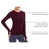 image:imageStelle Womens Seamless Long Sleeve Workout Tops Compression Athletic Shirts  Seamless construction Moisturewicking fabric Fourway stretch Breathable Soft Thumbholes Fitness Active performanceBurgundy