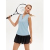 image:imageStelle Womens Sleeveless Ruffle Golf Polo Shirt UPF 50 Quick Dry Tank Tops  Moisture wicking Fourway stretch Wrinkle resistant Golf Tennis Pickleball Lightweight performanceLight Blue