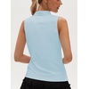 image:imageStelle Womens Sleeveless Ruffle Golf Polo Shirt UPF 50 Quick Dry Tank Tops  Moisture wicking Fourway stretch Wrinkle resistant Golf Tennis Pickleball Lightweight performanceLight Blue