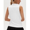 image:imageStelle Womens Sleeveless Ruffle Golf Polo Shirt UPF 50 Quick Dry Tank Tops  Moisture wicking Fourway stretch Wrinkle resistant Golf Tennis Pickleball Lightweight performanceWhite