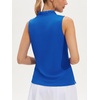 image:imageStelle Womens Sleeveless Ruffle Golf Polo Shirt UPF 50 Quick Dry Tank Tops  Moisture wicking Fourway stretch Wrinkle resistant Golf Tennis Pickleball Lightweight performanceSapphire