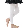 image:imageStelle Footless Dance Tights for Girls Ballet Kids Toddler 2T15Y  Multiple Colors No Feet High Waist Stretch Opaque Coverage Soft Stockings Teen amp Youth Pantyhose Ballerina GymnasticsWhite