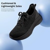 image:imageStelle Girls Tennis Shoes with SlipOn Kids Running Shoes  Athletic Sneakers Non Slip Lightweight Breathable Walking Sport Shoes for LittleBig KidBlack