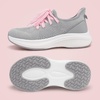 image:imageStelle Girls Tennis Shoes with SlipOn Kids Running Shoes  Athletic Sneakers Non Slip Lightweight Breathable Walking Sport Shoes for LittleBig KidLight Grey