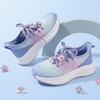 image:imageStelle Girls Tennis Shoes with SlipOn Kids Running Shoes  Athletic Sneakers Non Slip Lightweight Breathable Walking Sport Shoes for LittleBig KidOcean Ombre