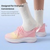image:imageStelle Girls Tennis Shoes with SlipOn Kids Running Shoes  Athletic Sneakers Non Slip Lightweight Breathable Walking Sport Shoes for LittleBig KidRainbow Pink
