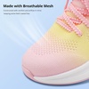 image:imageStelle Girls Tennis Shoes with SlipOn Kids Running Shoes  Athletic Sneakers Non Slip Lightweight Breathable Walking Sport Shoes for LittleBig KidRainbow Pink