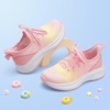 image:imageStelle Girls Tennis Shoes with SlipOn Kids Running Shoes  Athletic Sneakers Non Slip Lightweight Breathable Walking Sport Shoes for LittleBig KidRainbow Pink
