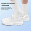 image:imageStelle Girls Tennis Shoes with SlipOn Kids Running Shoes  Athletic Sneakers Non Slip Lightweight Breathable Walking Sport Shoes for LittleBig KidWhite