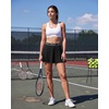 image:imageStelle Women High Waisted Tennis Skirt with Pockets Golf Athletic Skorts  Athletic Skirt High Waisted Logo Waistband ALine Fit BuiltIn Shorts Dual Pockets Breathable Pickleball RunningBlack