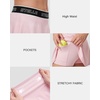 image:imageStelle Women High Waisted Tennis Skirt with Pockets Golf Athletic Skorts  Athletic Skirt High Waisted Logo Waistband ALine Fit BuiltIn Shorts Dual Pockets Breathable Pickleball RunningBallet Pink