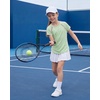 image:imageStelle Athletic Shirts for Girls Short Sleeve Soccer Active Tshirts Kids  Moisturewicking Quick Dry Breathable Lightweight Running Tennis Training Sports Crewneck Top Summer TeePastel Green
