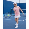 image:imageStelle Athletic Shirts for Girls Short Sleeve Soccer Active Tshirts Kids  Moisturewicking Quick Dry Breathable Lightweight Running Tennis Training Sports Crewneck Top Summer TeeLight Pink