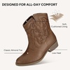 image:imageStelle Girls Glitter Cowgirl Boots Toddler Kids Cowboy Boots  Western Boots Mid Calf Horse Riding Boots Sparkle Boots with Zipper NonSlip TPR Sole Party Wedding ConcertHazelnut