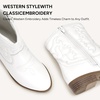 image:imageStelle Girls Glitter Cowgirl Boots Toddler Kids Cowboy Boots  Western Boots Mid Calf Horse Riding Boots Sparkle Boots with Zipper NonSlip TPR Sole Party Wedding ConcertWhite