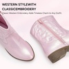 image:imageStelle Girls Glitter Cowgirl Boots Toddler Kids Cowboy Boots  Western Boots Mid Calf Horse Riding Boots Sparkle Boots with Zipper NonSlip TPR Sole Party Wedding ConcertPearl Pink