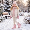 image:imageStelle Toddler Snow Boots Girls Lightweight Warm Winter Shoes  Boys Outdoor Sport Cold Weather Water Repellent Soft Faux Fur Lined Non Slip Mid Calf Hook and Loop Little amp Big KidsPink