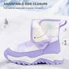 image:imageStelle Toddler Snow Boots Girls Lightweight Warm Winter Shoes  Boys Outdoor Sport Cold Weather Water Repellent Soft Faux Fur Lined Non Slip Mid Calf Hook and Loop Little amp Big KidsTie Dye Lavender