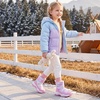 image:imageStelle Toddler Snow Boots Girls Lightweight Warm Winter Shoes  Boys Outdoor Sport Cold Weather Water Repellent Soft Faux Fur Lined Non Slip Mid Calf Hook and Loop Little amp Big KidsTie Dye Pink