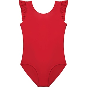 image:imageStelle Ballet Leotards for Girls Ruffle Sleeve Gymnastics Dancewear 214Y  Ruffle Flutter Sleeve Breathable Stretch fabric Comfortable fit Gymnastics amp Ballet Toddler dancewear Kids bodysuitRed