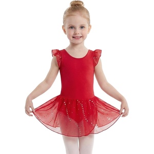 image:imageStelle Girls Flutter Sleeve Ballet Leotards Toddler Tutu Skirted Dresses  Sparkling Ballet Dress for Girls Soft Comfort Fabric Toddler Ballet Outfit for Dance Recital Practice amp PerformancesRed