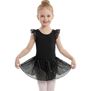 image:imageStelle Girls Flutter Sleeve Ballet Leotards Toddler Tutu Skirted Dresses  Sparkling Ballet Dress for Girls Soft Comfort Fabric Toddler Ballet Outfit for Dance Recital Practice amp PerformancesBlack